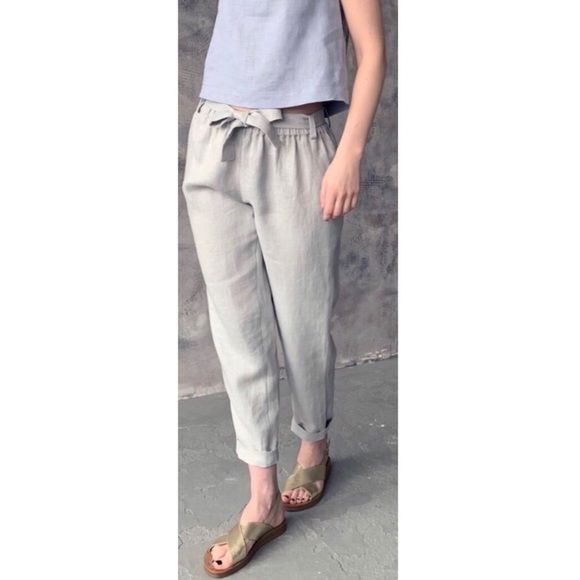 Anthropologie Pants - CLOTH & STONE BELTED LOOSE FIT PANTS WASHED GREEN